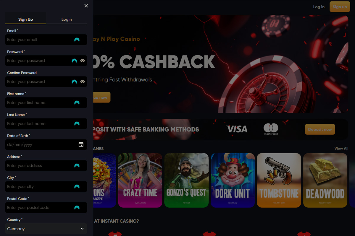 Instant-Casino-Registration