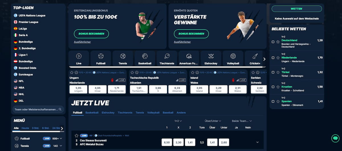 Sportwetten bei Playzilla