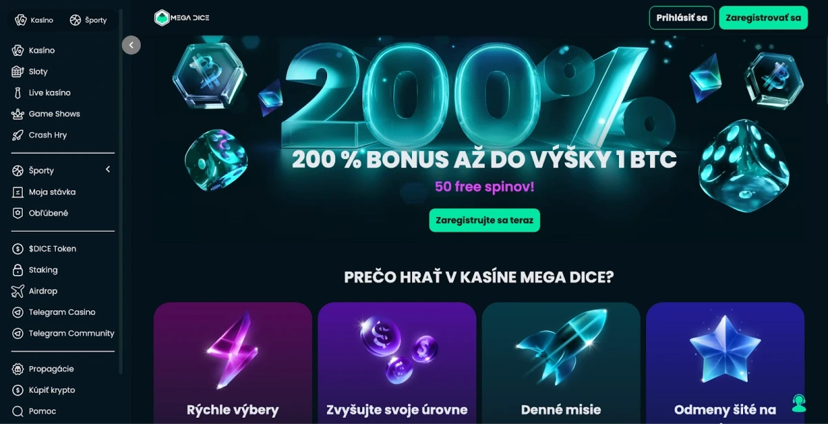 online casino mega dice