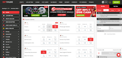 BetOnline Florida sports betting site