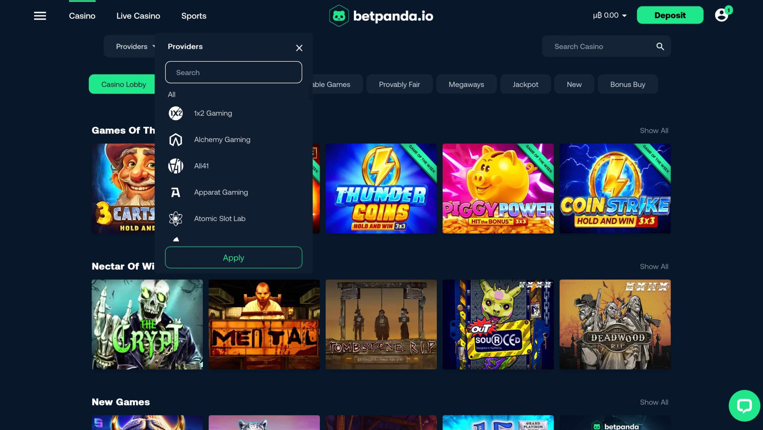 BetPanda anonymous casino