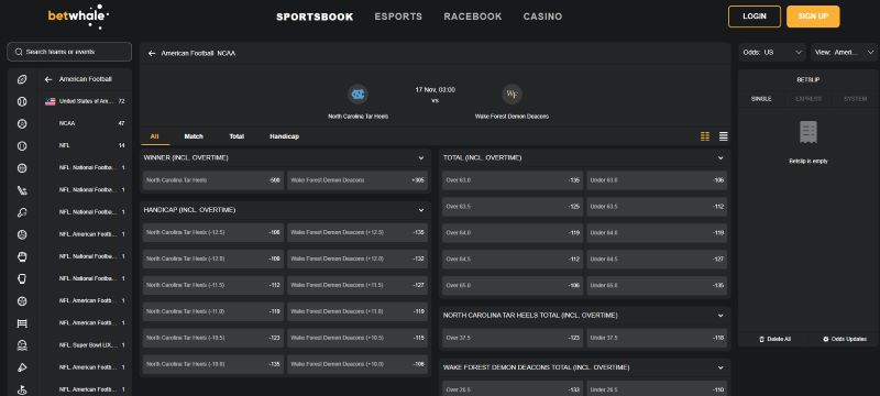 BetWhale Florida sportsbook