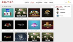 Bovada blackjack casino site