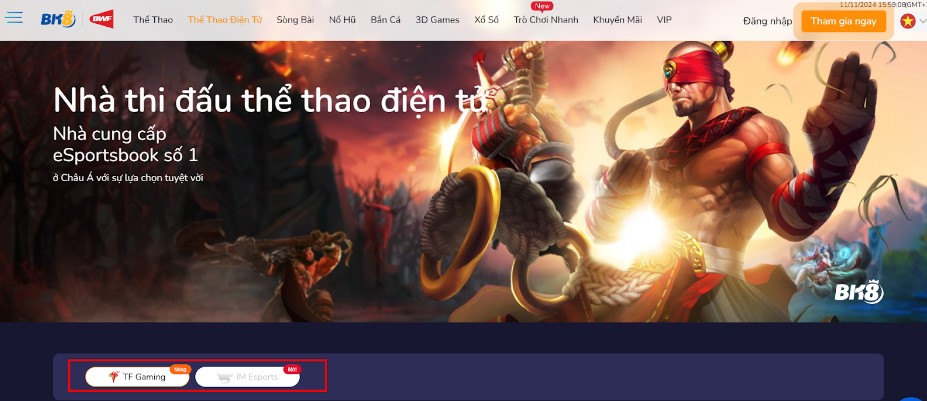 Chọn sảnh cược Esports muốn tham gia tại nhà cái