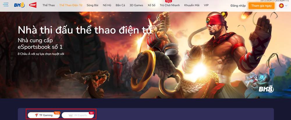 Chọn sảnh cược Esports yêu thcih1